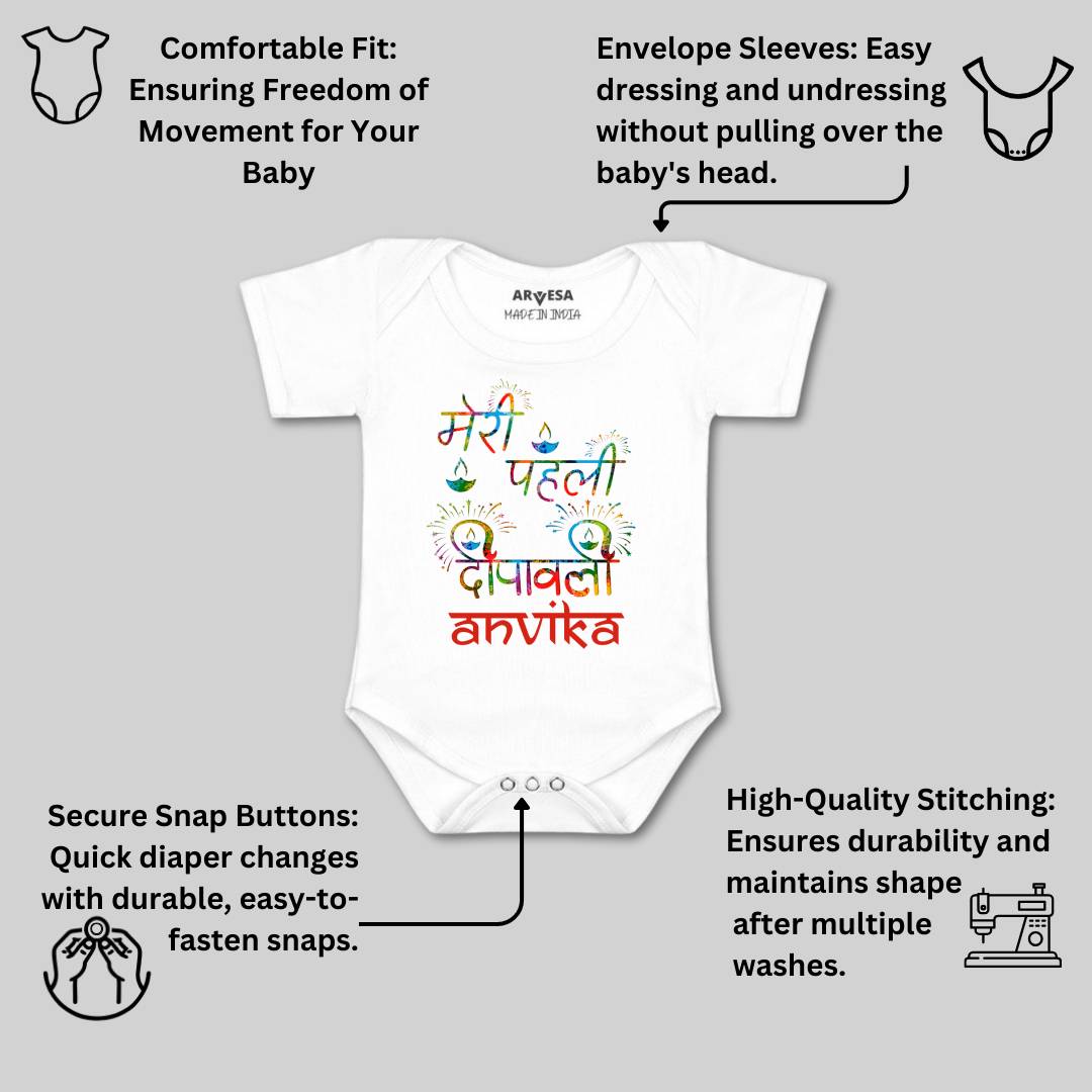 Arvesa My First Diwali  Baby Boy & Girl Dress