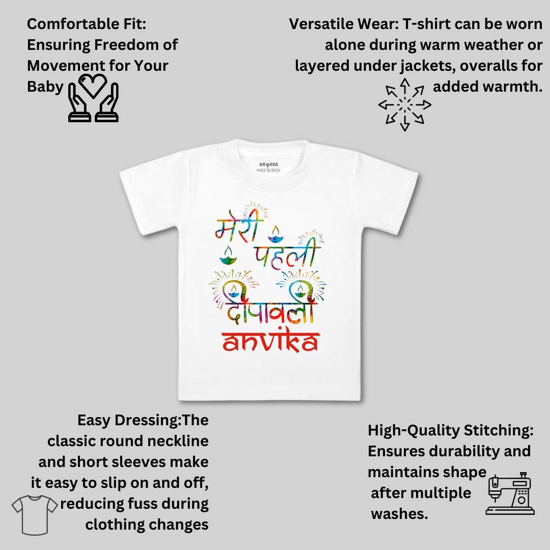 Arvesa My First Diwali  Baby Boy & Girl Dress