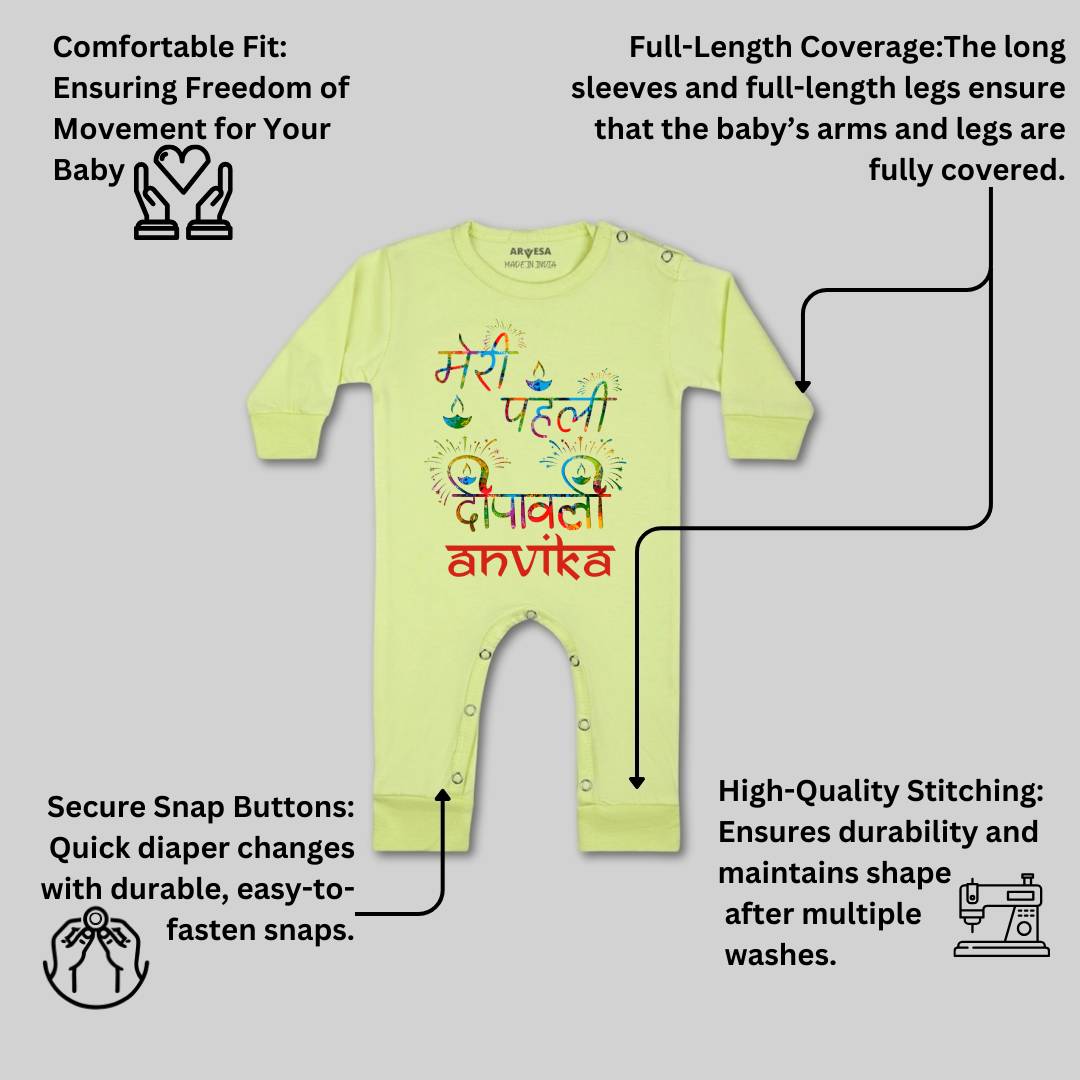 Arvesa My First Diwali  Baby Boy & Girl Dress