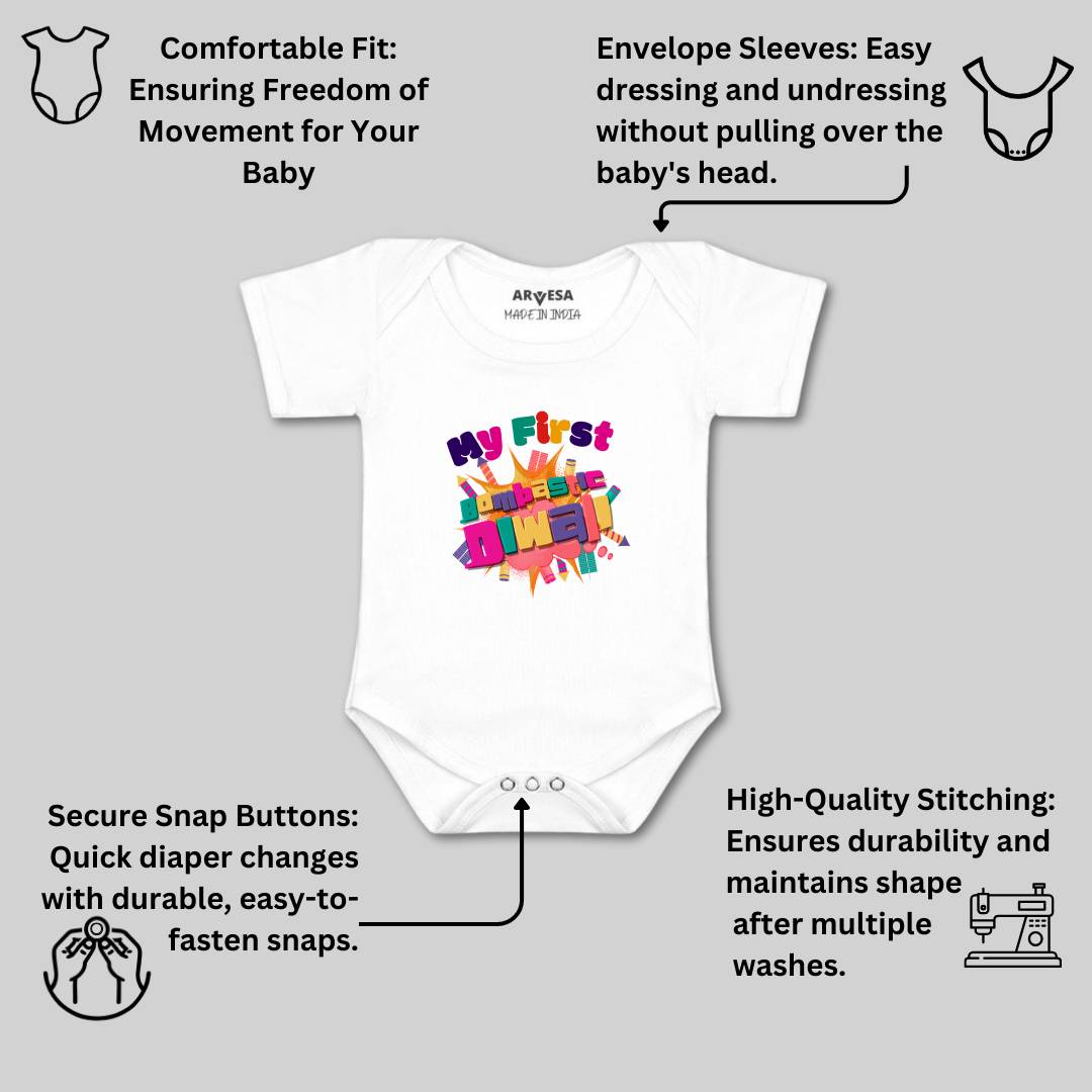 Arvesa Design-1117 Diwali My First Baby Boy and Baby Girl Dress .