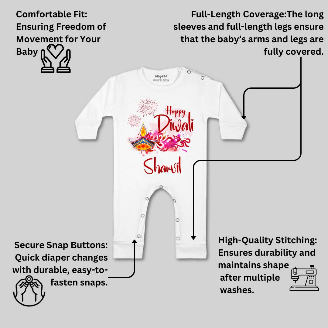 Arvesa My First Diwali  Baby Boy & Girl Dress