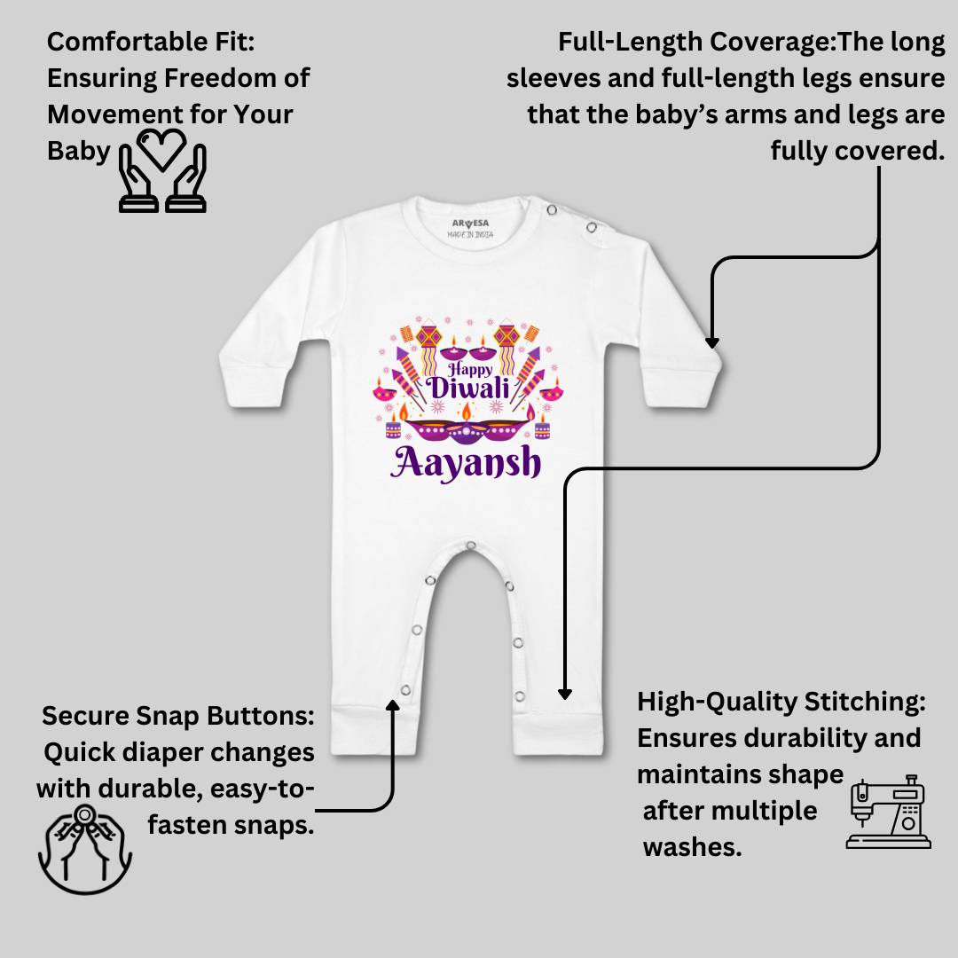 Arvesa My First Diwali  Baby Boy & Girl Dress