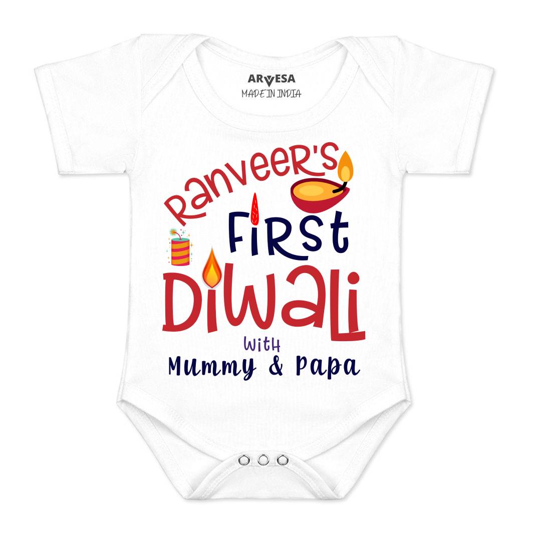 Arvesa My First Diwali  Baby Boy & Girl Dress