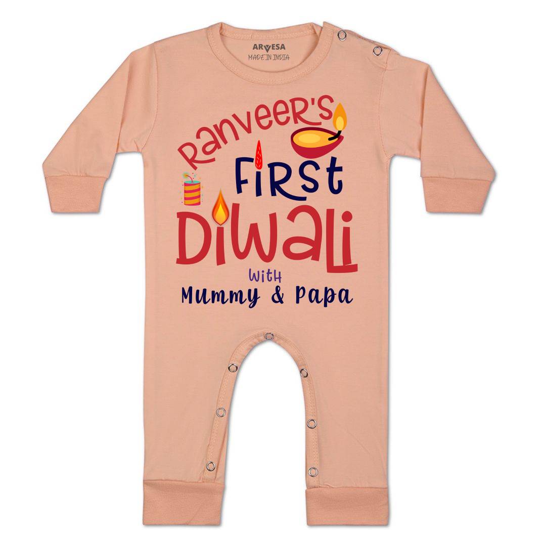 Arvesa My First Diwali  Baby Boy & Girl Dress