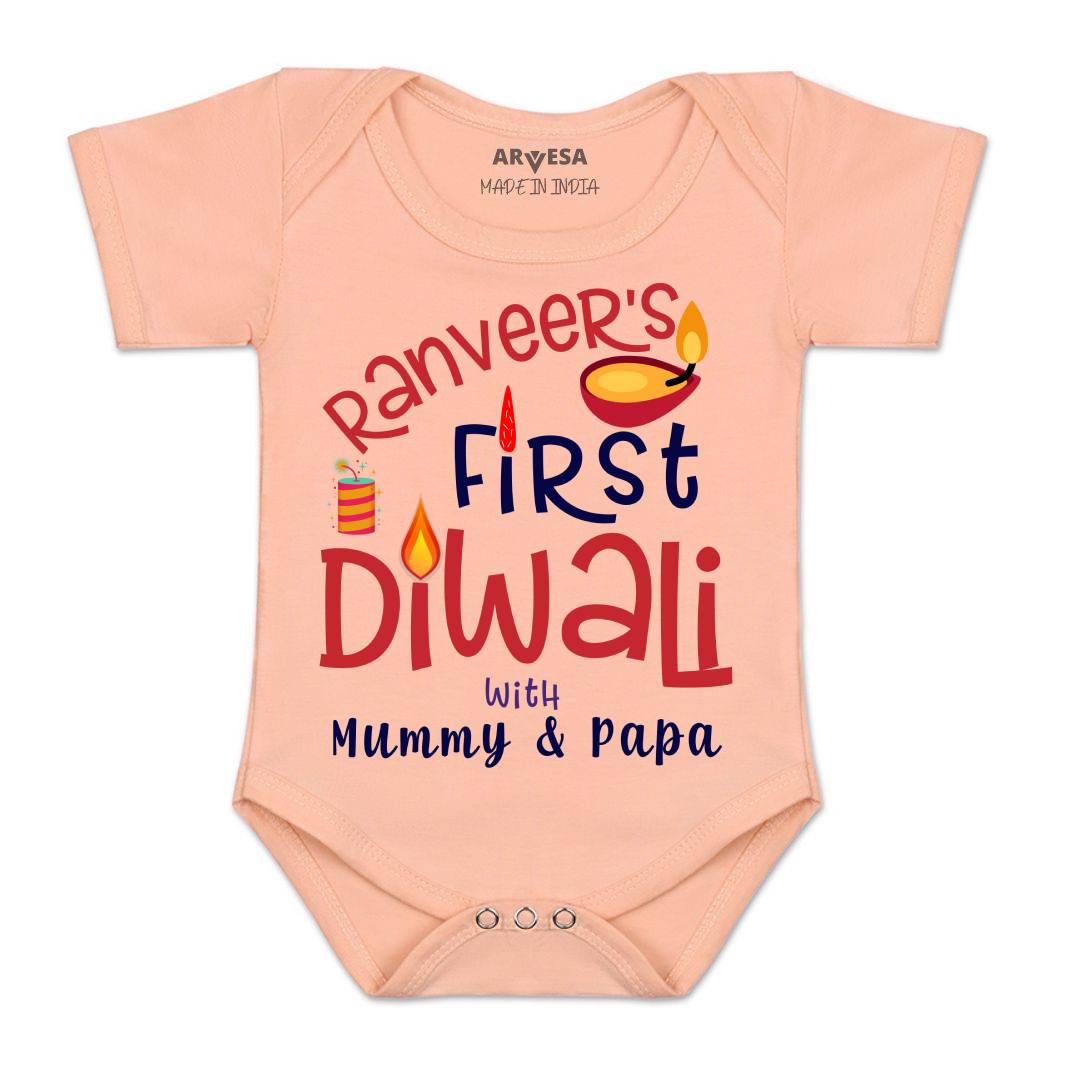 Arvesa My First Diwali  Baby Boy & Girl Dress