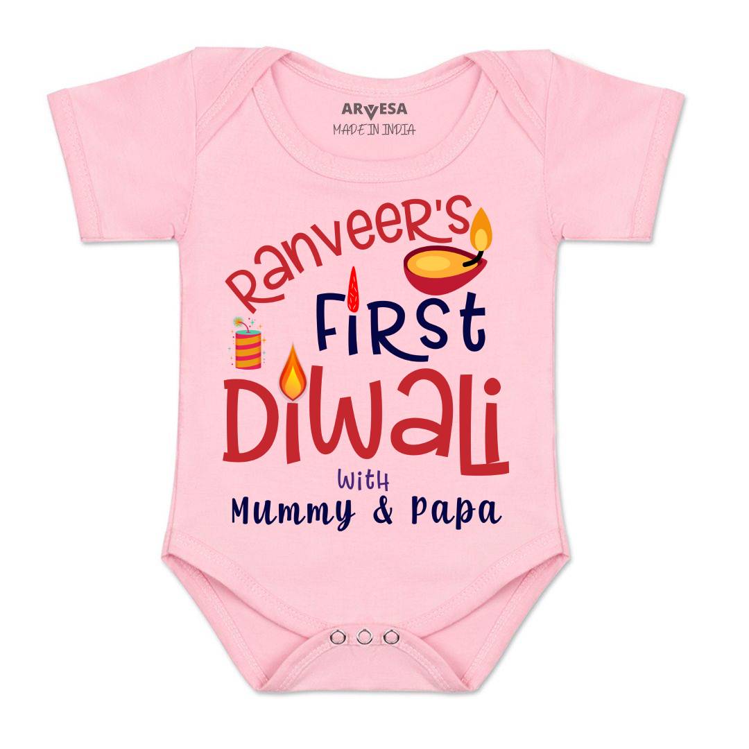 Arvesa My First Diwali  Baby Boy & Girl Dress
