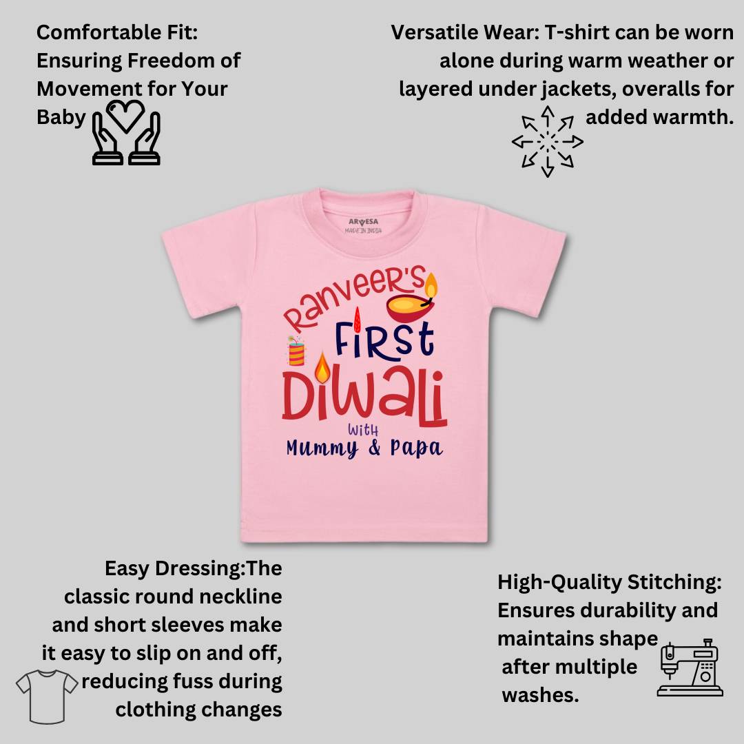 Arvesa My First Diwali  Baby Boy & Girl Dress