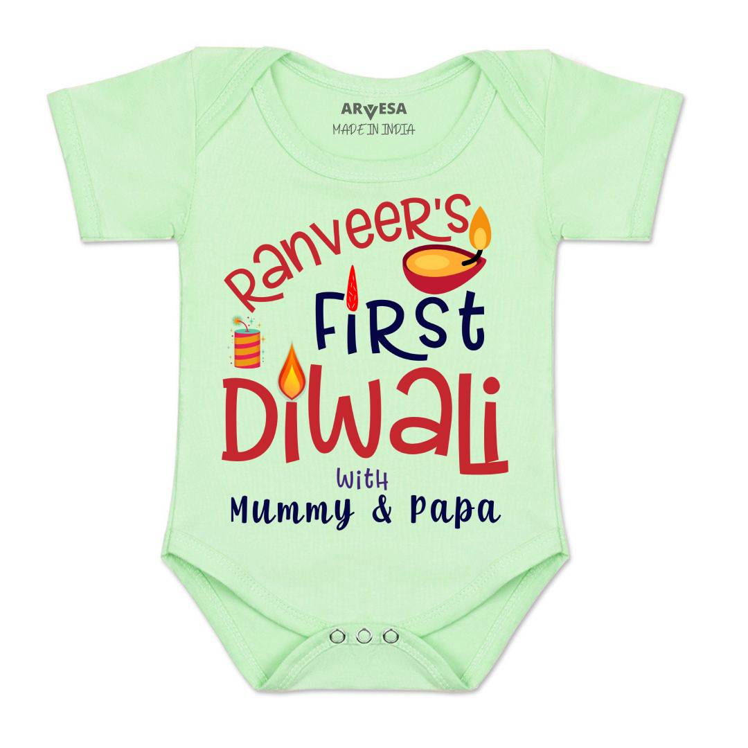 Arvesa My First Diwali  Baby Boy & Girl Dress