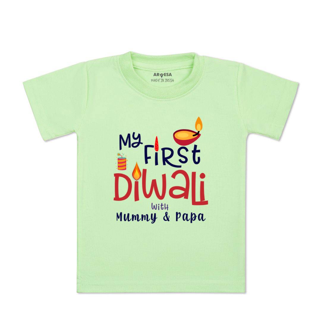 Arvesa Design-1130 Diwali My First Baby Boy and Baby Girl Dress .