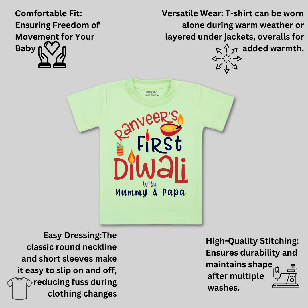 Arvesa My First Diwali  Baby Boy & Girl Dress