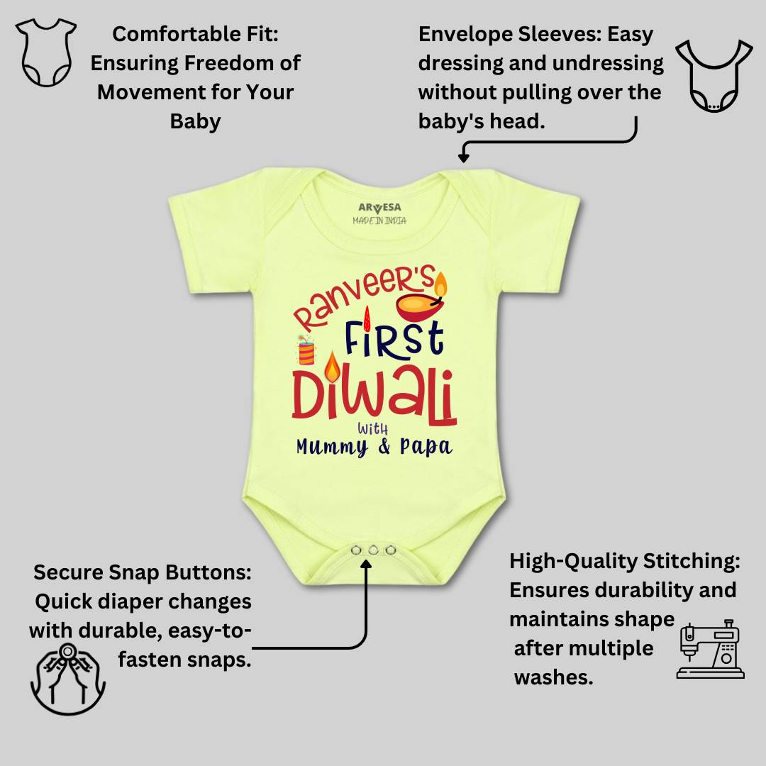 Arvesa My First Diwali  Baby Boy & Girl Dress