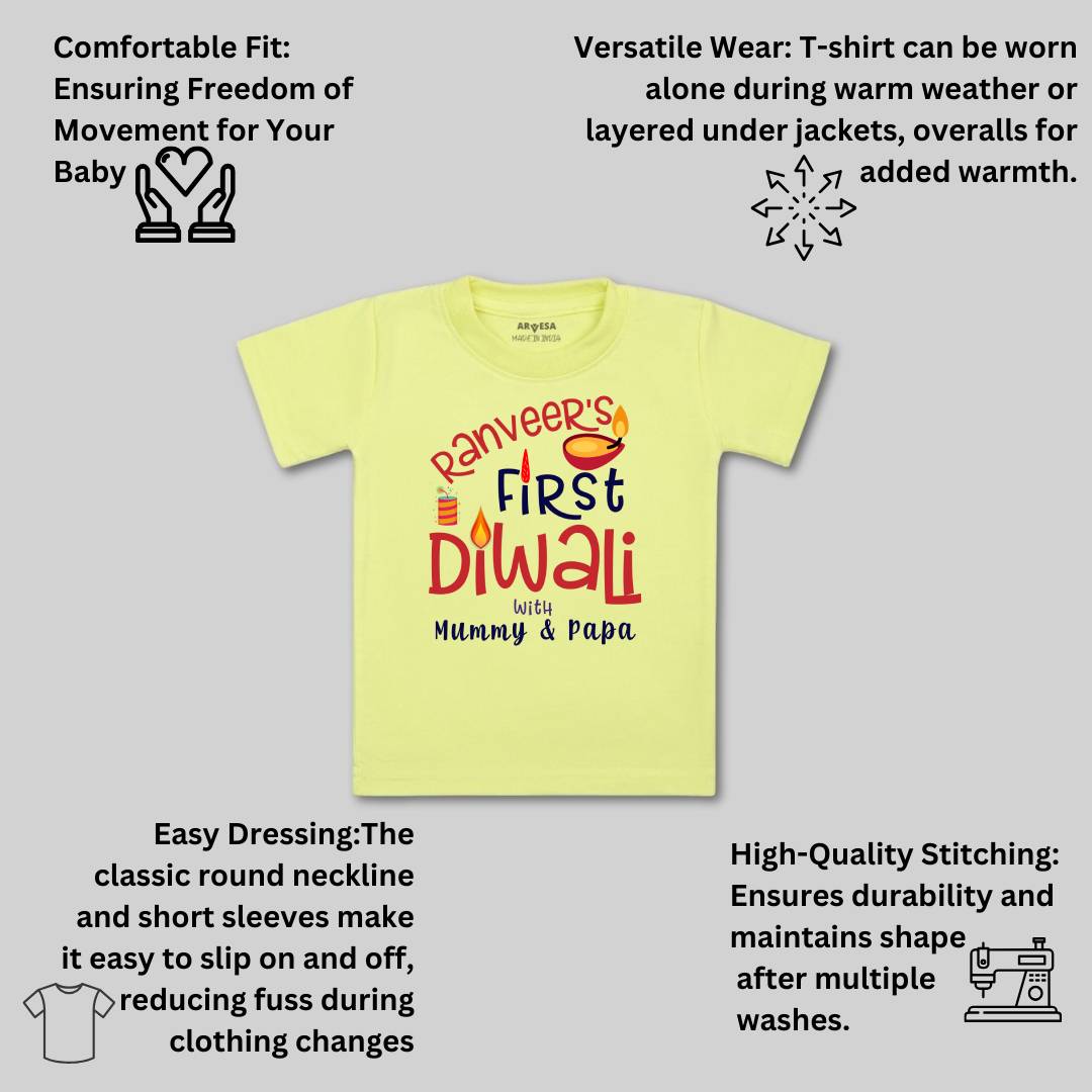 Arvesa My First Diwali  Baby Boy & Girl Dress