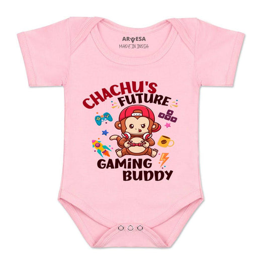 Arvesa Chachu Future Gaming Buddy Design-1159 White 0-3 Months Jumpsuit for Baby Boy & Girl dress .