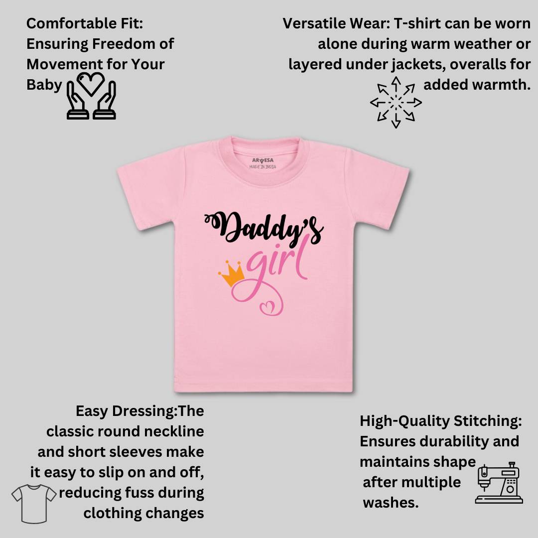 Arvesa Daddy Girl Design-116 White 0-3 Months Jumpsuit for Baby Boy & Girl dress .