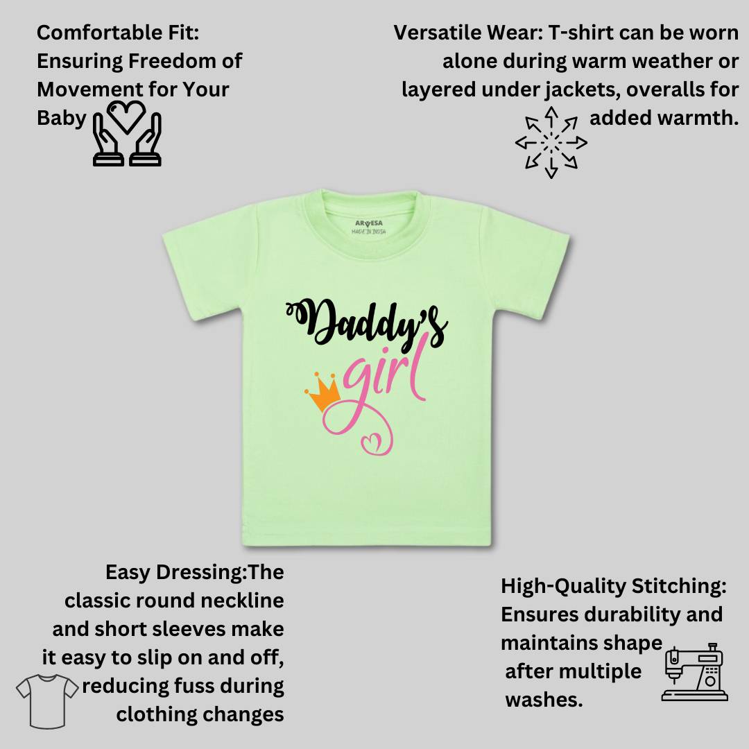 Arvesa Daddy Girl Design-116 White 0-3 Months Jumpsuit for Baby Boy & Girl dress .