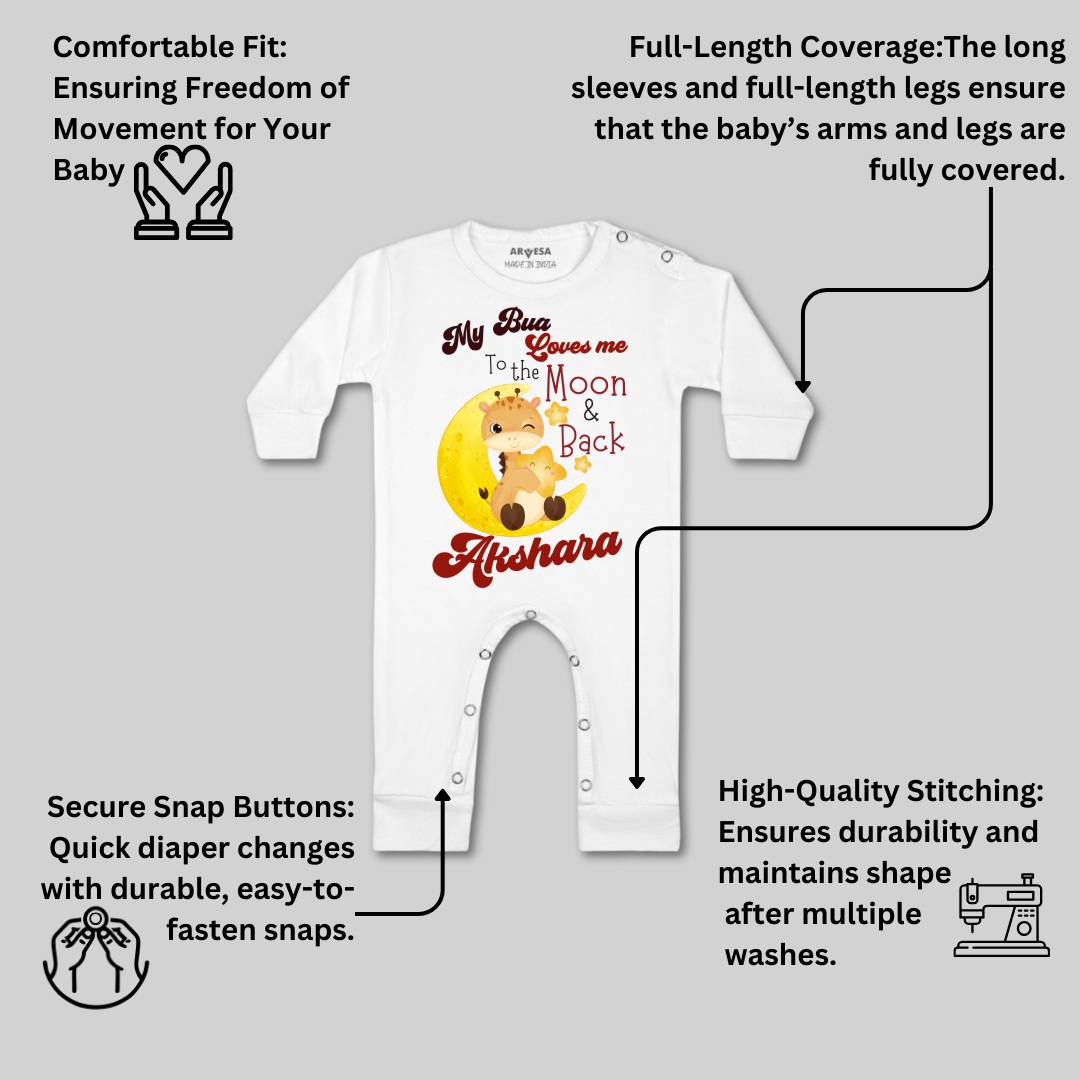 Arvesa Bua Love To Moon & Back Baby Boy & Girl Dress