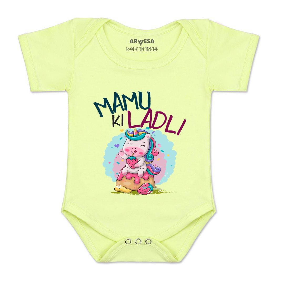 Arvesa Mamu Ki Ladli Design-1172 White 0-3 Months Jumpsuit for Baby Boy & Girl dress .