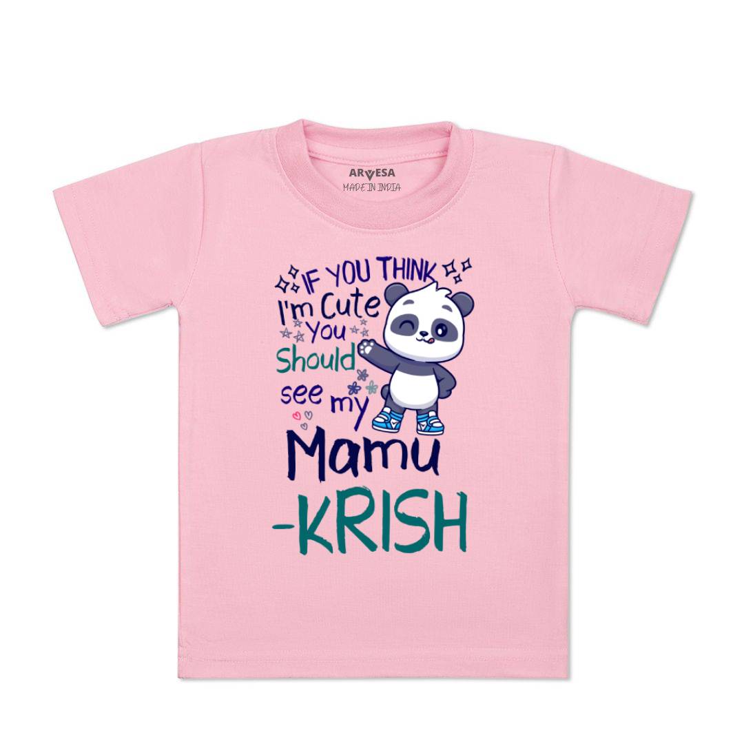 Arvesa I Am Cute You Should See My Mamu Baby Boy & Girl Dress