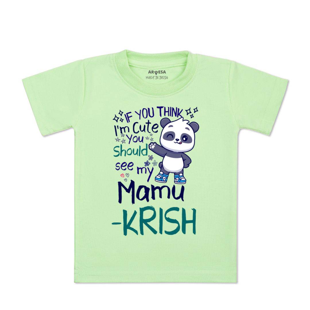 Arvesa I Am Cute You Should See My Mamu Baby Boy & Girl Dress