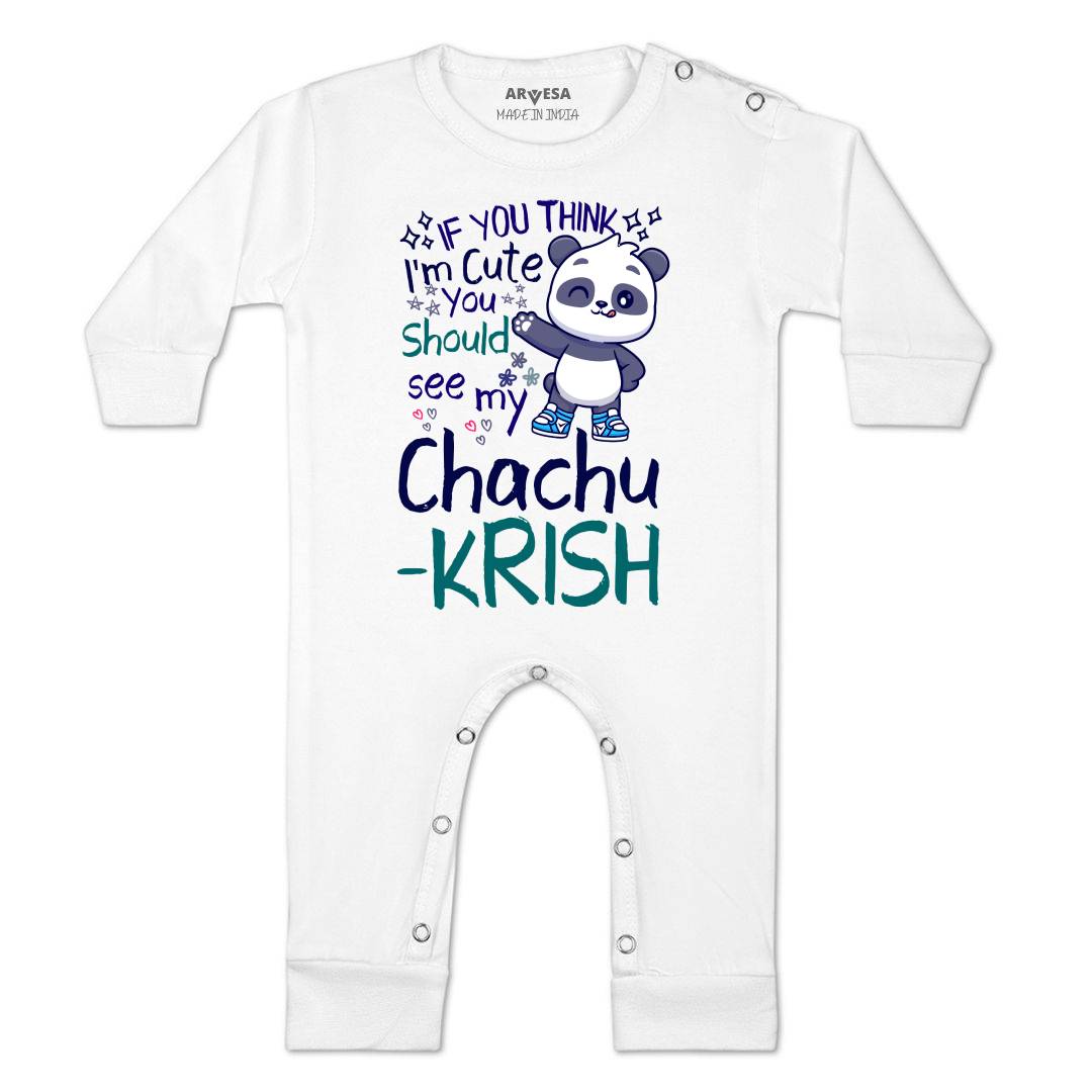 Arvesa I'm Cute See My Chachu Baby Boy & Girl Dress