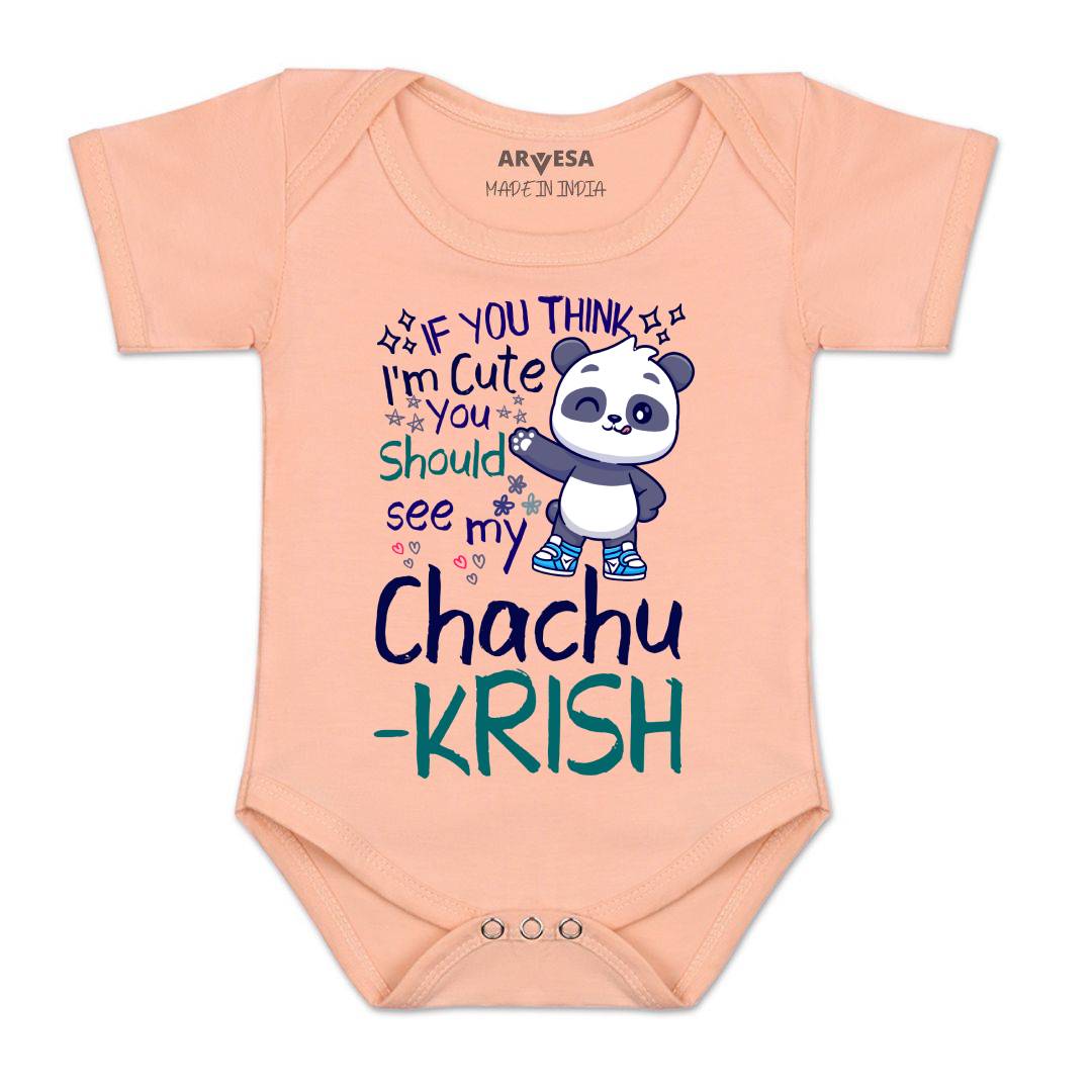 Arvesa I'm Cute See My Chachu Baby Boy & Girl Dress
