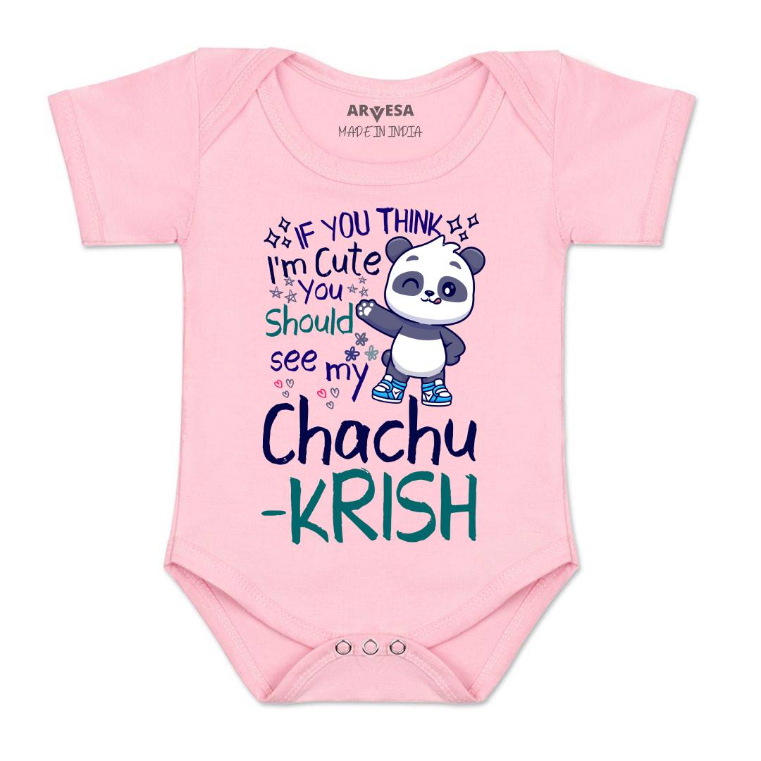 Arvesa I'm Cute See My Chachu Baby Boy & Girl Dress