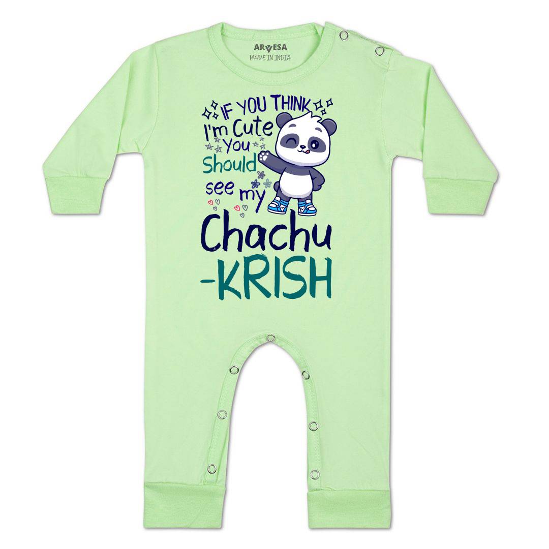 Arvesa I'm Cute See My Chachu Baby Boy & Girl Dress