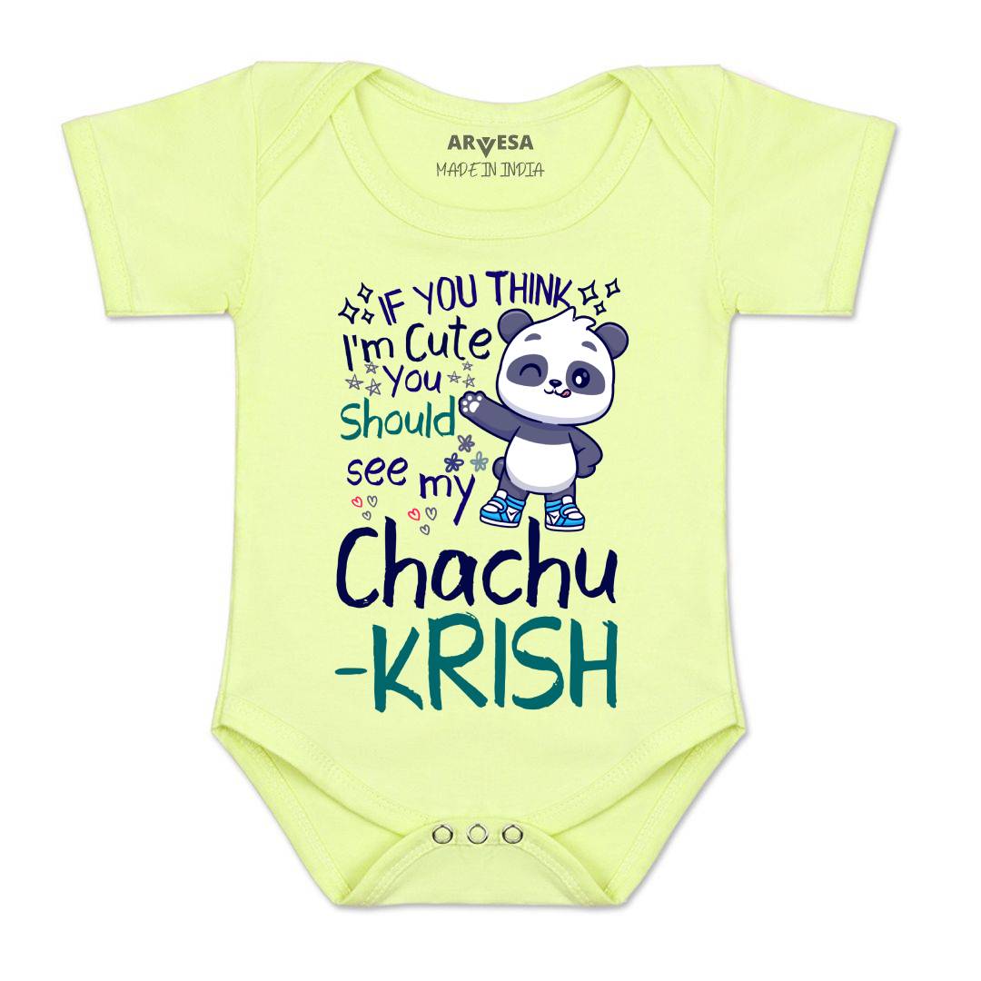 Arvesa I'm Cute See My Chachu Baby Boy & Girl Dress