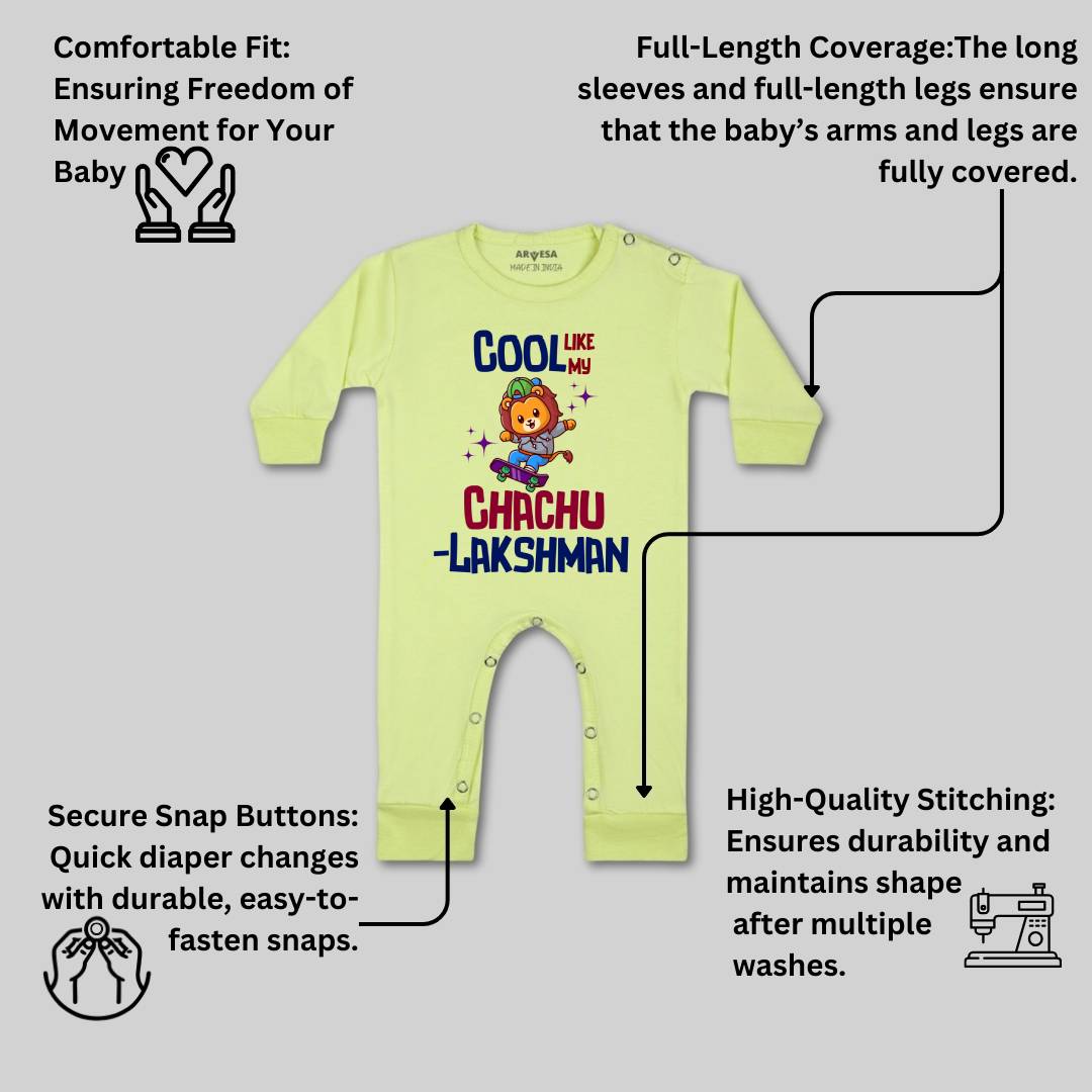 Arvesa Cool Like My Chachu Baby Boy & Girl Dress