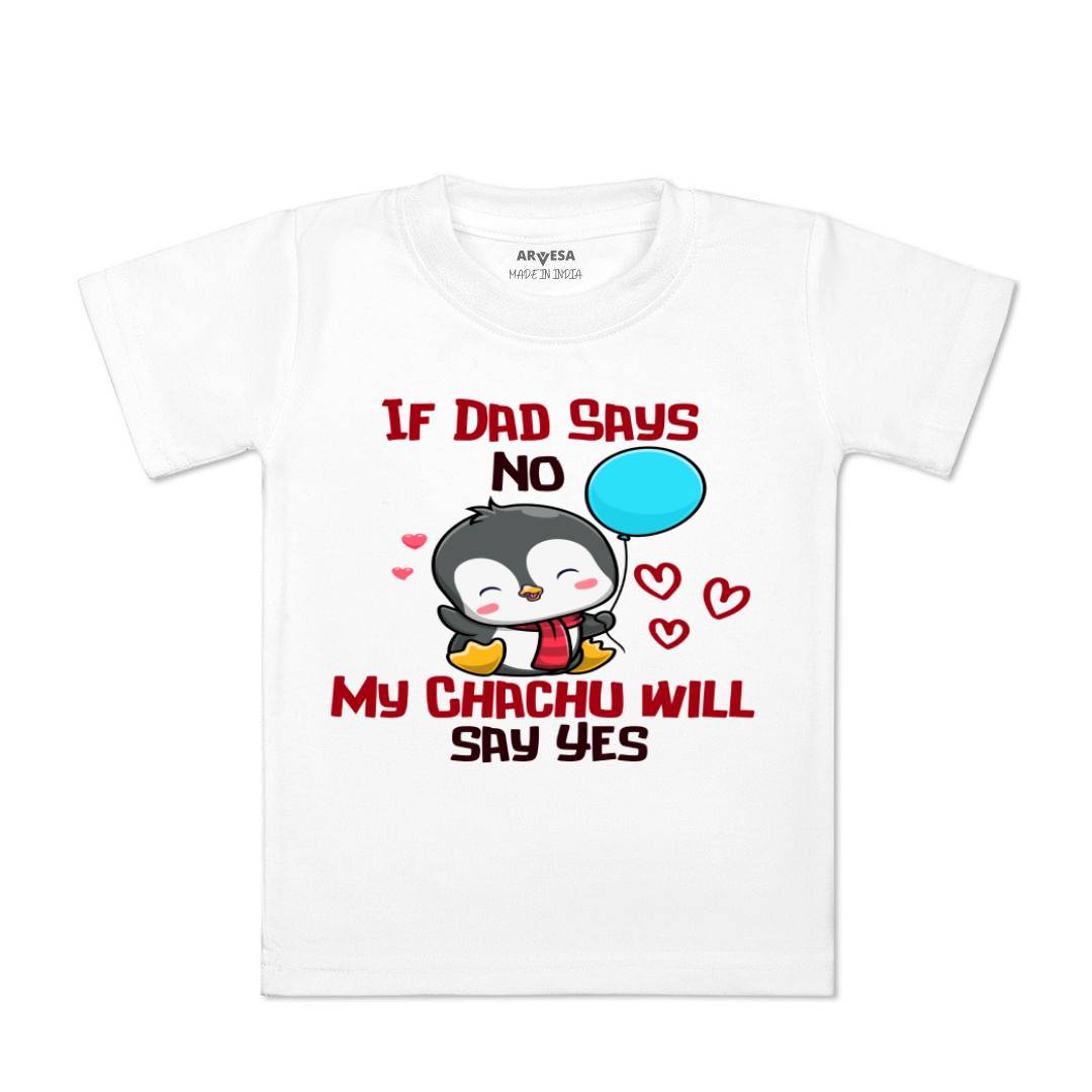 Arvesa If Dad Say No My Chachu Design-1181 White 0-3 Months Jumpsuit Baby Boy & Girl dress .