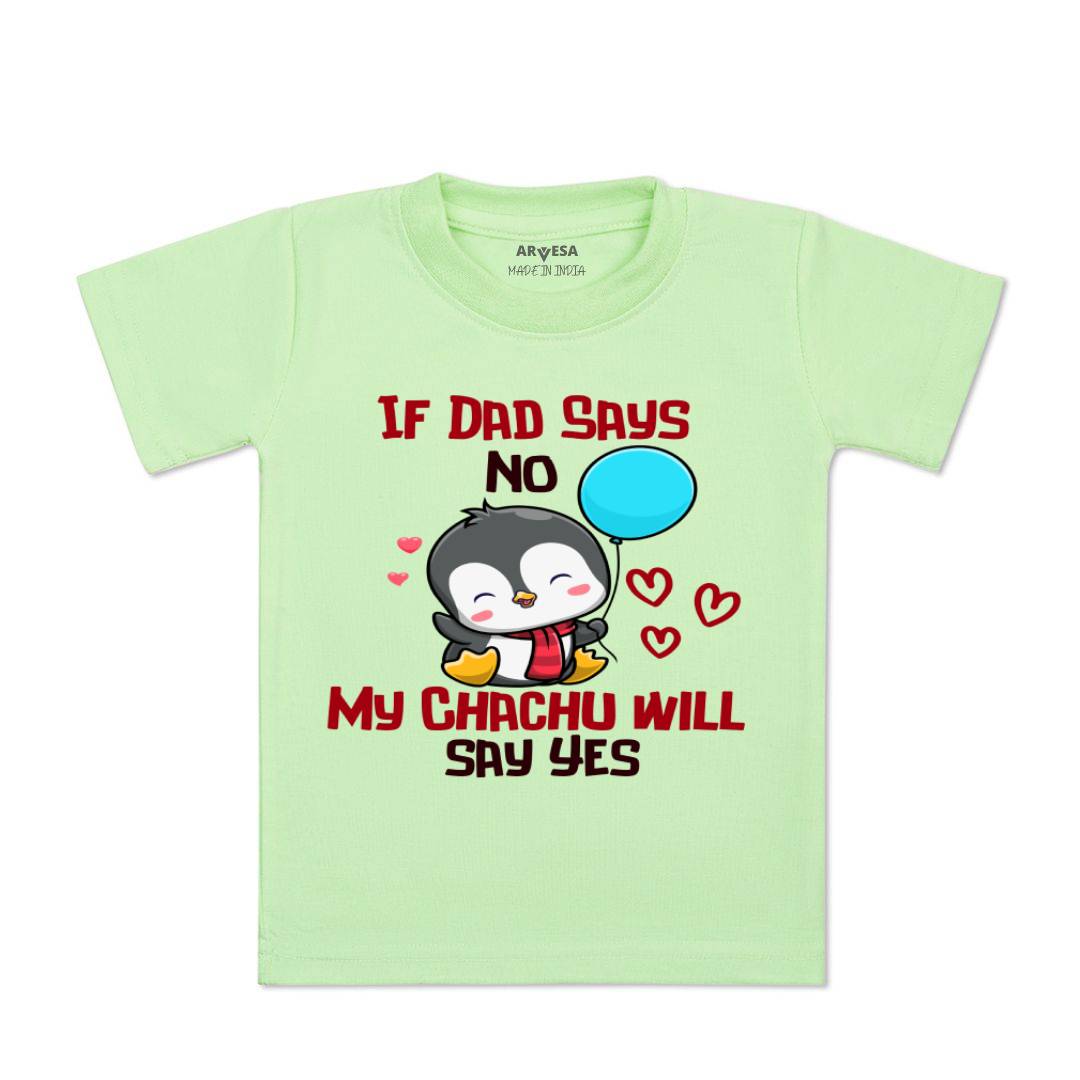 Arvesa If Dad Say No My Chachu Design-1181 White 0-3 Months Jumpsuit Baby Boy & Girl dress .