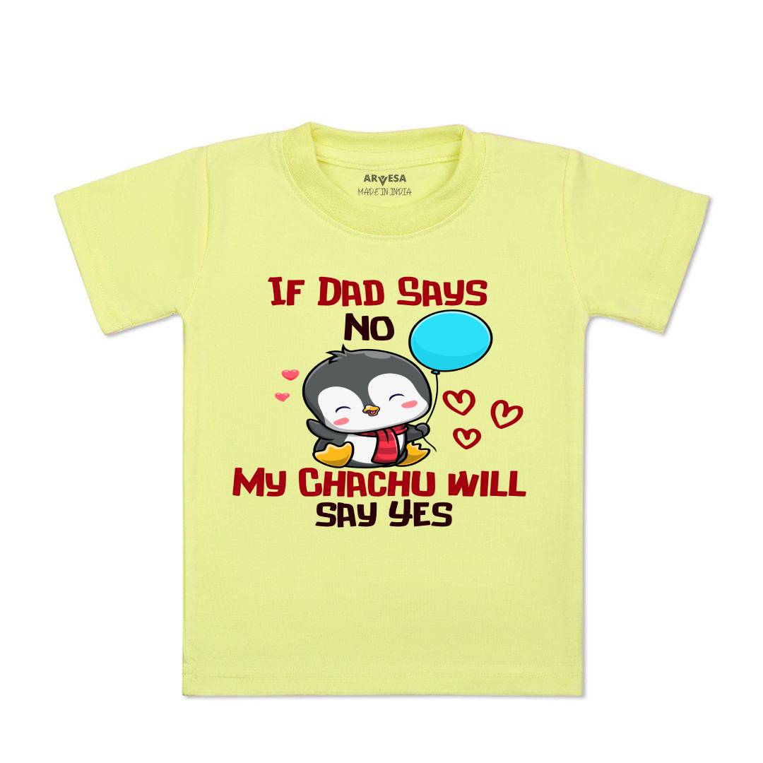 Arvesa If Dad Say No My Chachu Design-1181 White 0-3 Months Jumpsuit Baby Boy & Girl dress .