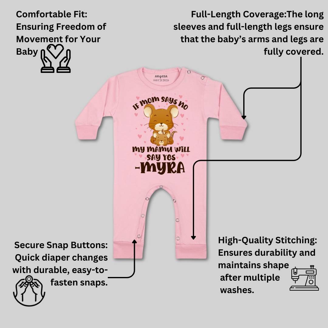 Arvesa If Mom Say No My Mamu Will Say Yes Baby Boy & Girl Dress