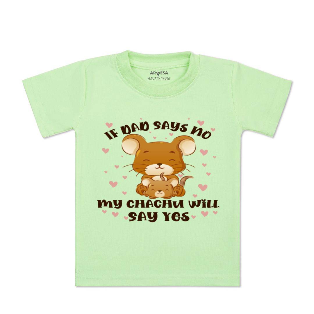Arvesa If Dad Say No My Chachu Design-1185 White 0-3 Months Jumpsuit Baby Boy & Girl dress .