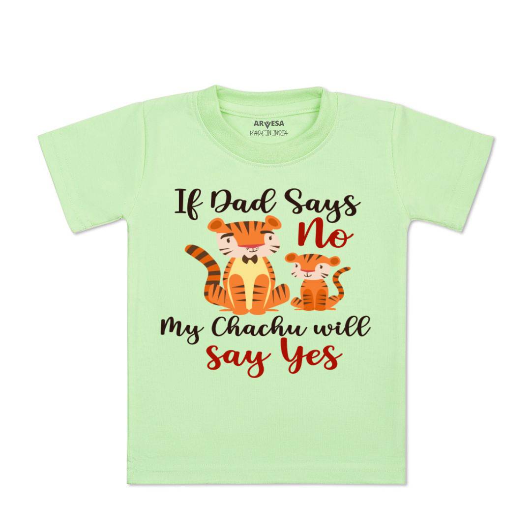 Arvesa If Dad Say No My Chachu Design-1189 White 0-3 Months Jumpsuit Baby Boy & Girl dress .