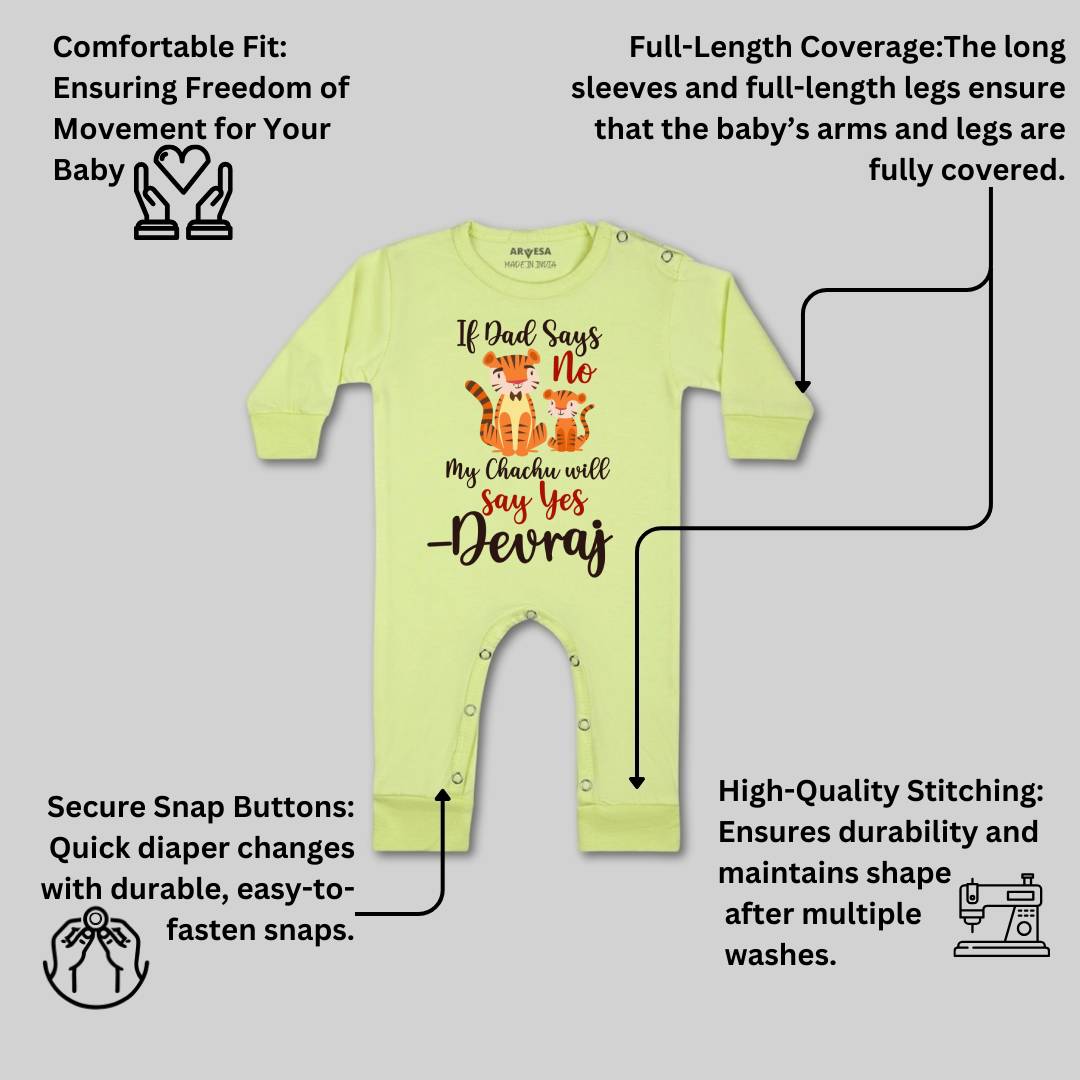 Arvesa If Dad Say No My Chachu Baby Boy & Girl Dress