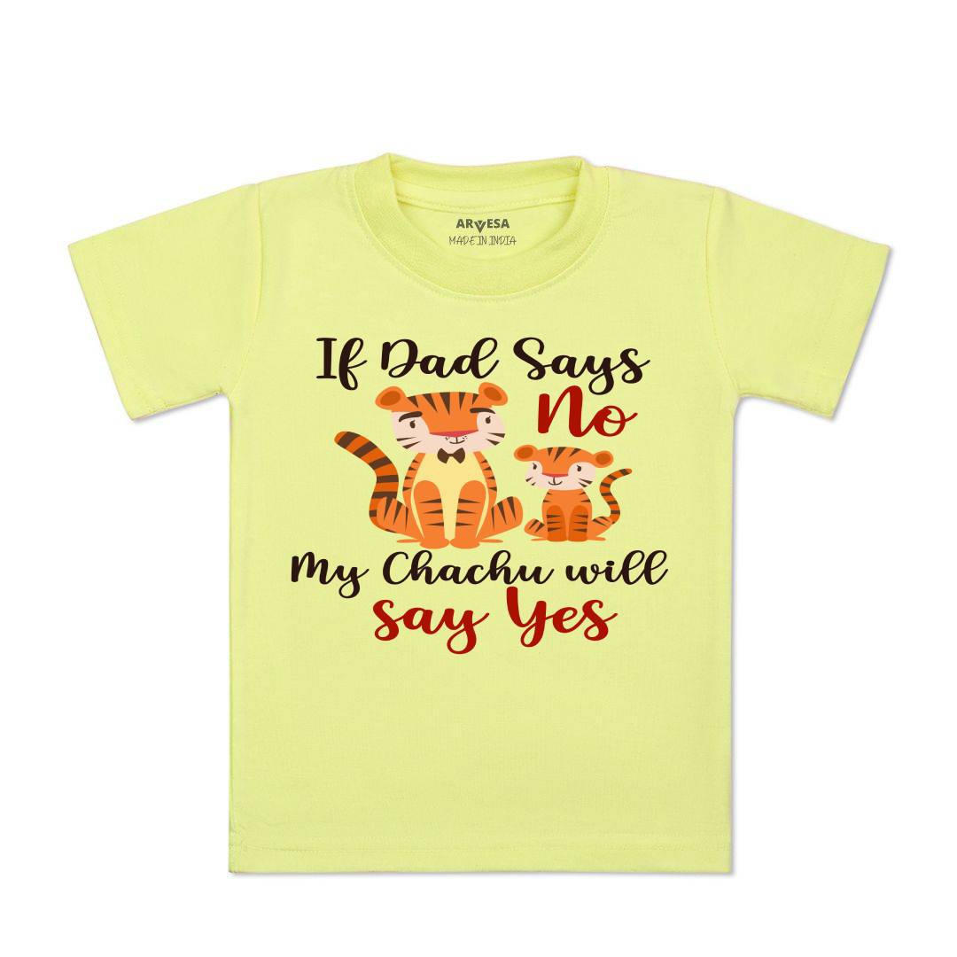 Arvesa If Dad Say No My Chachu Design-1189 White 0-3 Months Jumpsuit Baby Boy & Girl dress .
