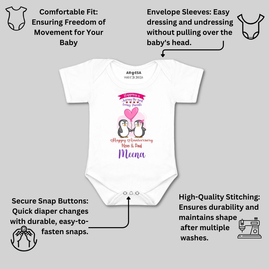 Arvesa Happy Anniversary Mom & Dad Baby Boy & Girl Dress