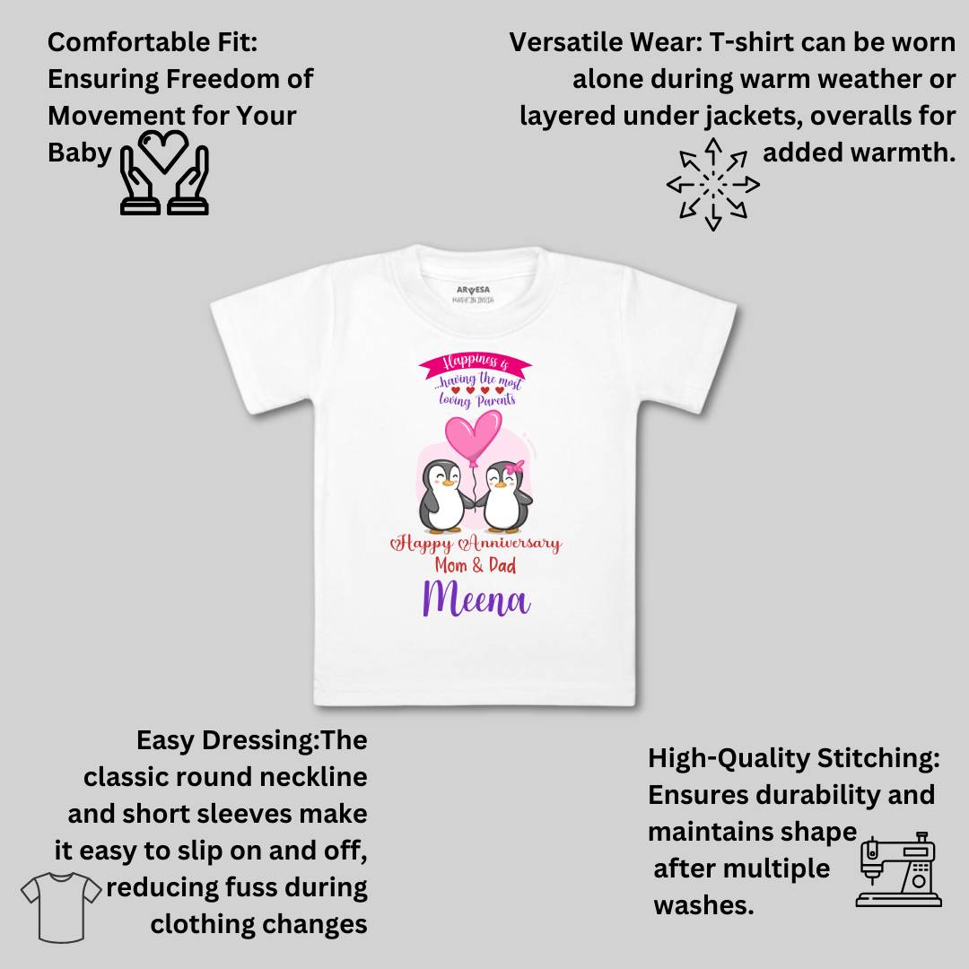 Arvesa Happy Anniversary Mom & Dad Baby Boy & Girl Dress