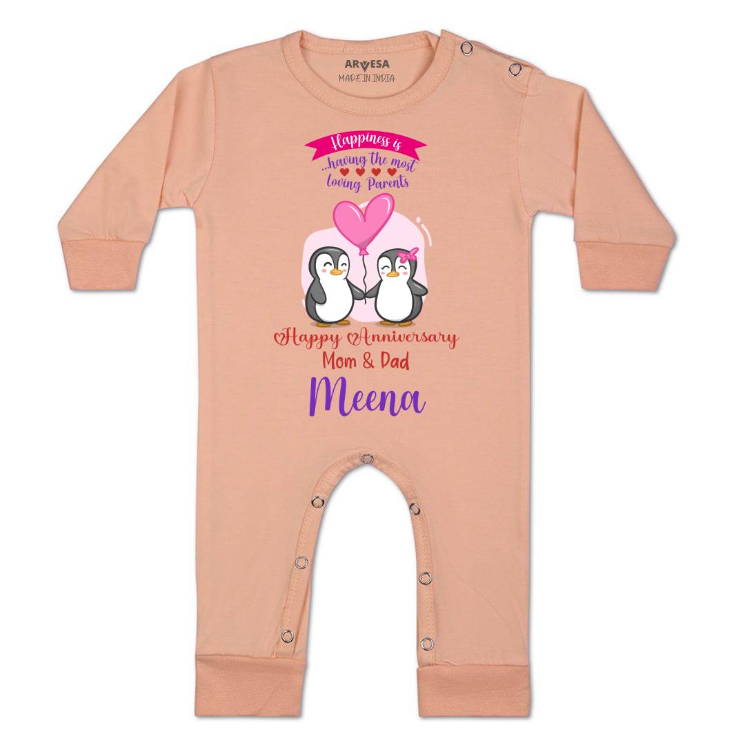 Arvesa Happy Anniversary Mom & Dad Baby Boy & Girl Dress