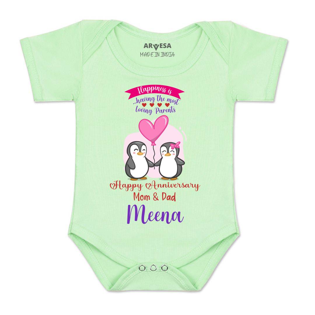 Arvesa Happy Anniversary Mom & Dad Baby Boy & Girl Dress