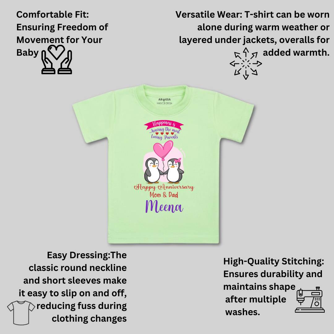 Arvesa Happy Anniversary Mom & Dad Baby Boy & Girl Dress