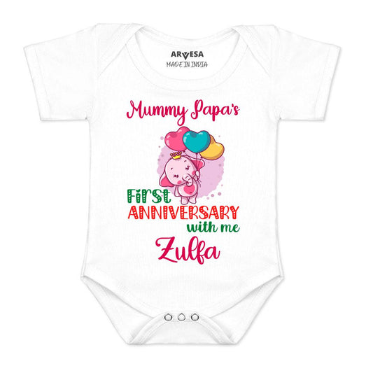 Arvesa Mummy Papa First Anniversary With Me Baby Boy & Girl Dress