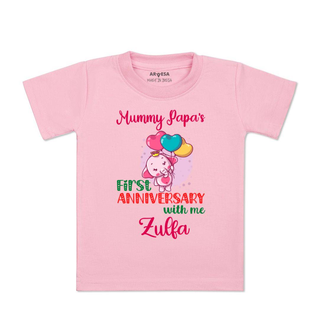 Arvesa Mummy Papa First Anniversary With Me Baby Boy & Girl Dress