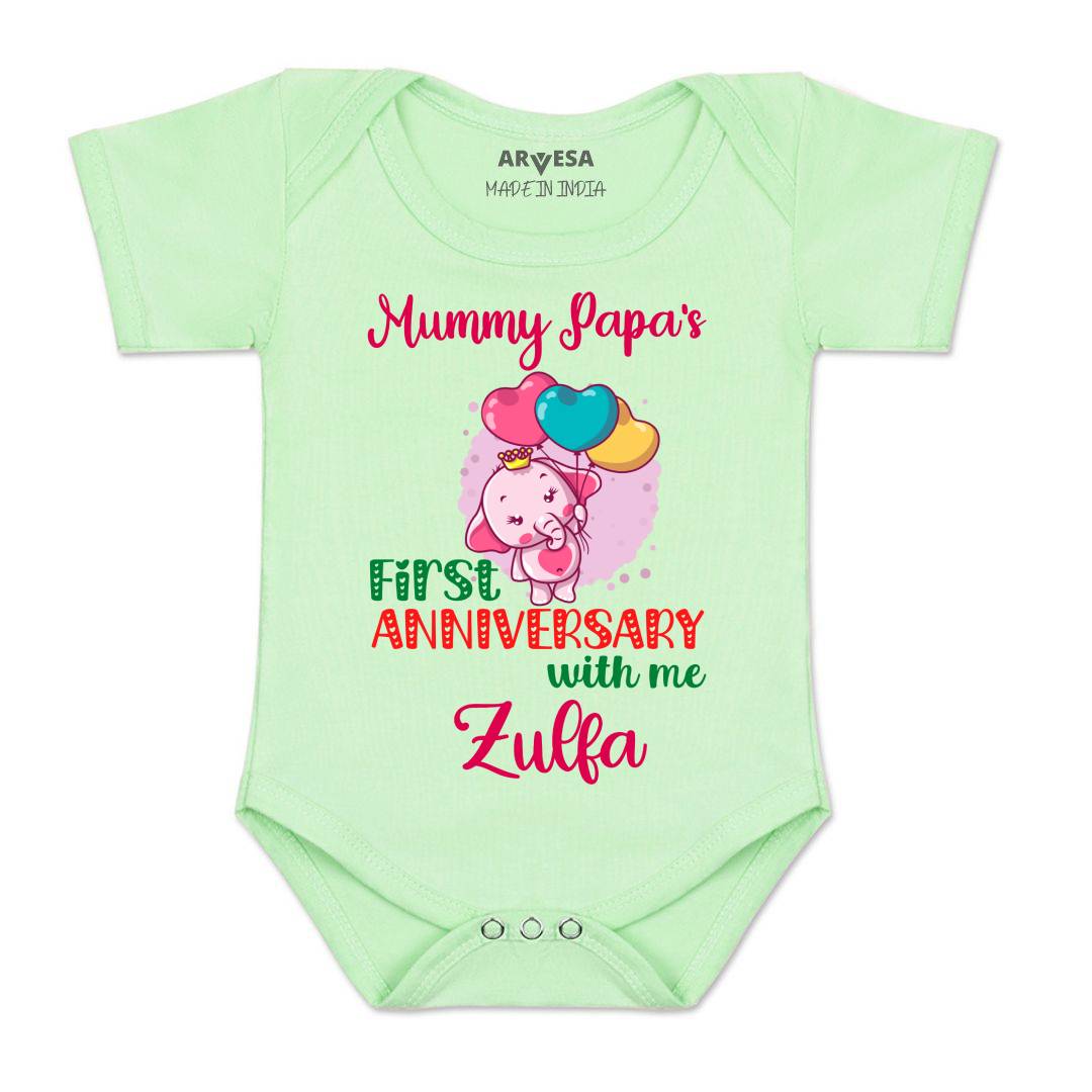 Arvesa Mummy Papa First Anniversary With Me Baby Boy & Girl Dress