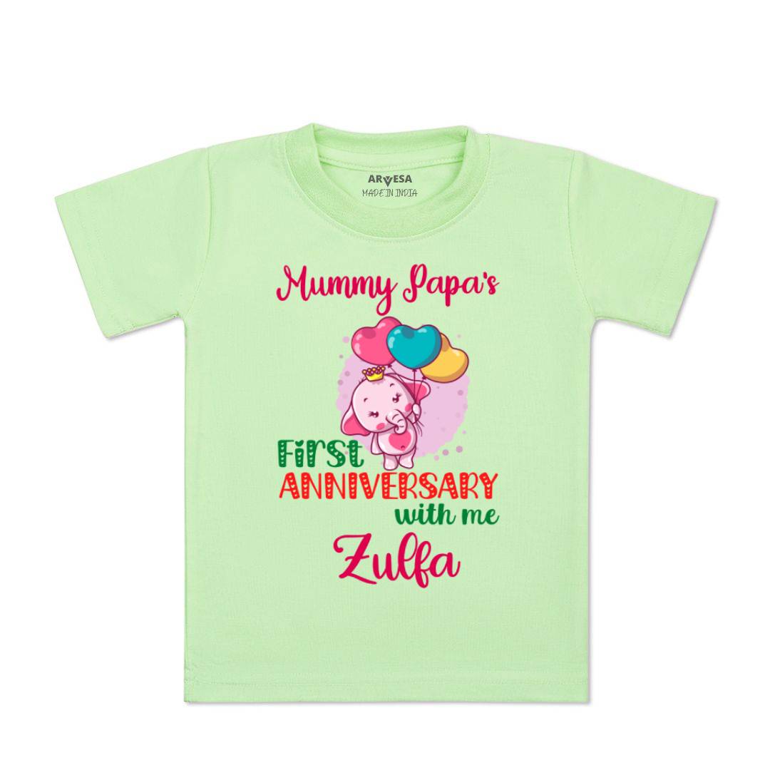 Arvesa Mummy Papa First Anniversary With Me Baby Boy & Girl Dress