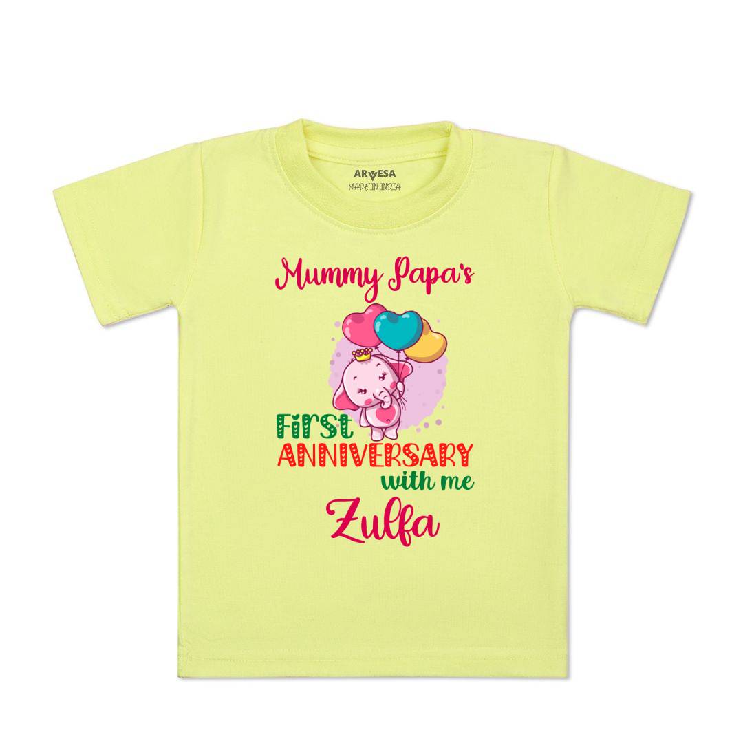 Arvesa Mummy Papa First Anniversary With Me Baby Boy & Girl Dress