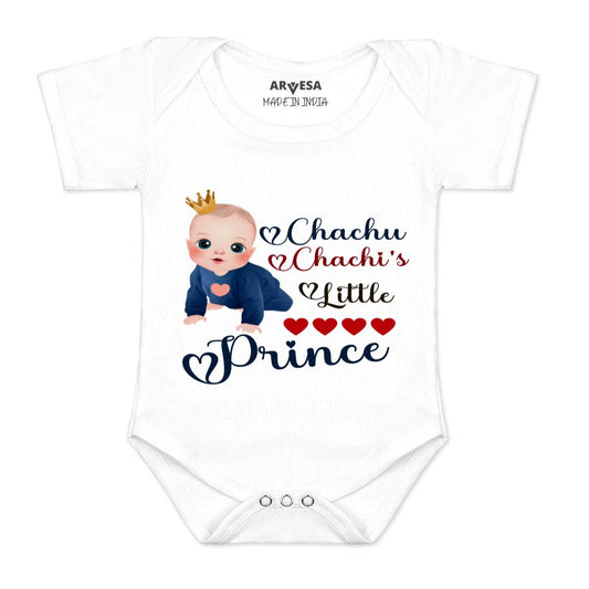 Arvesa Chachu Chachi'S Little Prince Design-1217 White 0-3 Months Jumpsuit for Baby Boy & Girl dress .