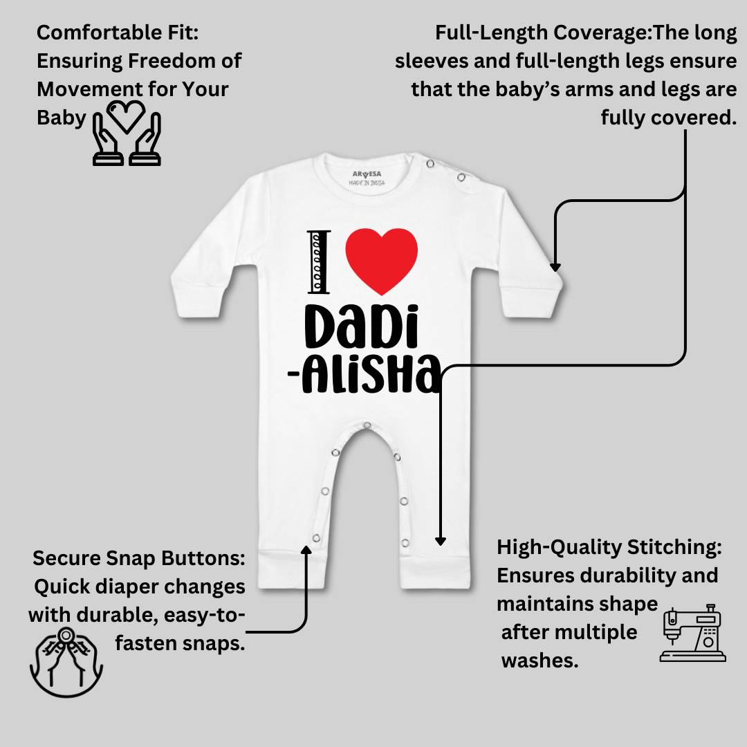 Arvesa I Love Dadi Baby Boy & Girl Dress