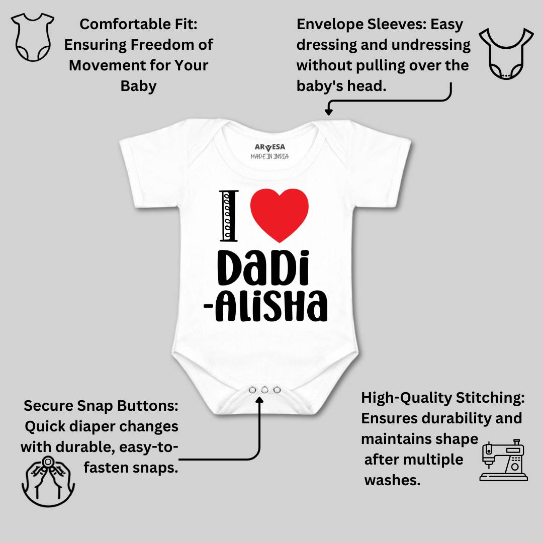 Arvesa I Love Dadi Baby Boy & Girl Dress